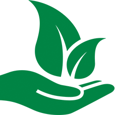 Icon miljø hånd med plante